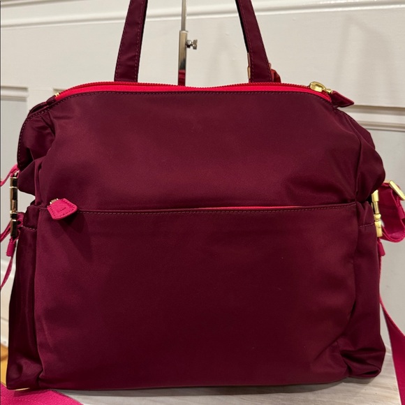 Tory Burch Baby Diaper Work Travel Burgundy Large Tote Bag - Picture 8 of 17